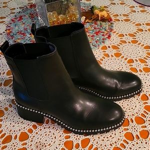 BCBGENERATION slip on black boots with flair. Size 9